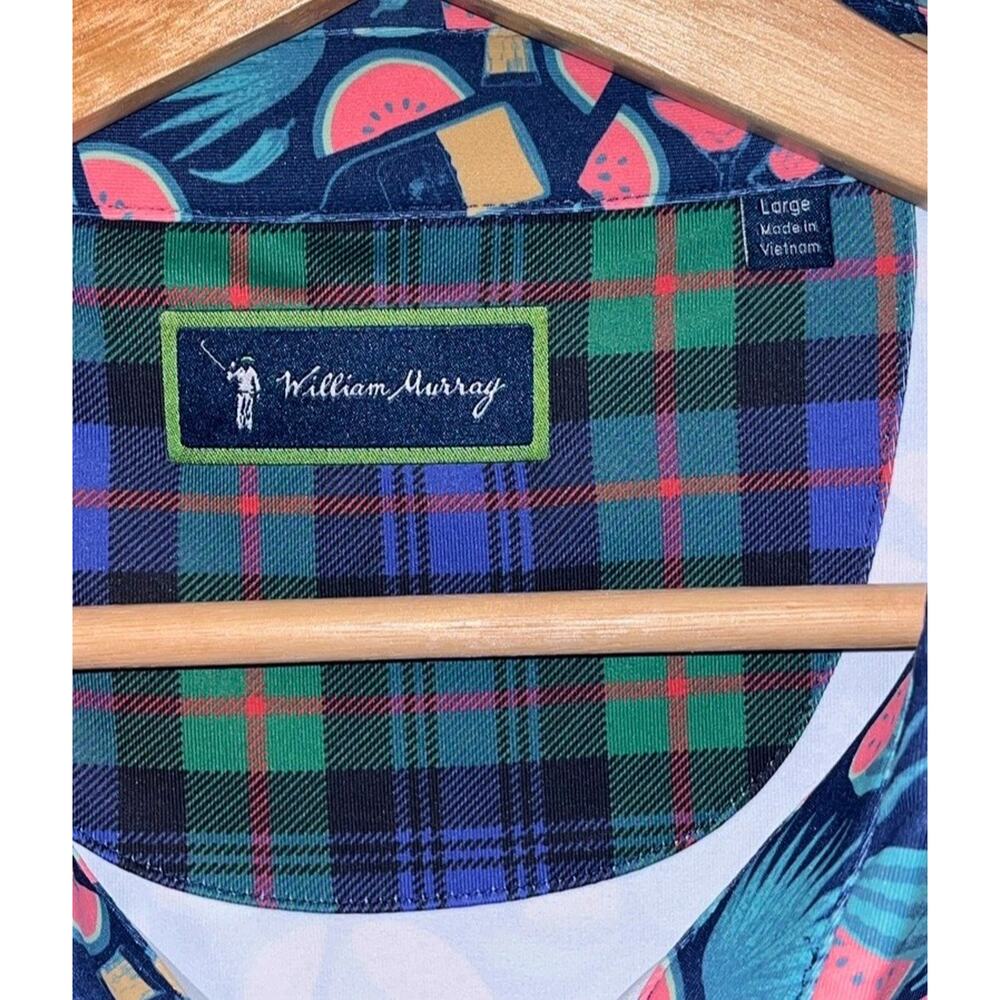 William Murray Seed Spitters Polo Shirt Golf Watermelon Print Men's Large NWOT - Picture 7 of 10